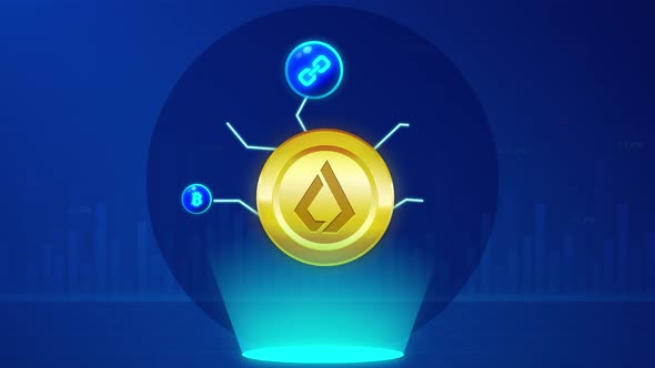 2D Crypto Economic Business Nft Animation Loop Background Lisk