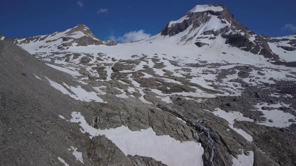 Flying Over the Alpine Mountains