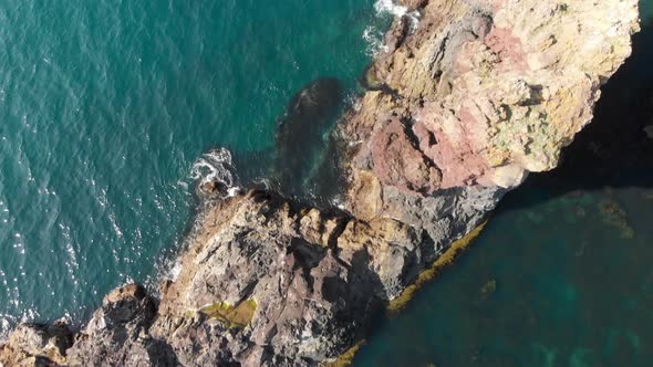 Amazing Aerial View of Djupalonssandur Coastline Iceland in Summer Season