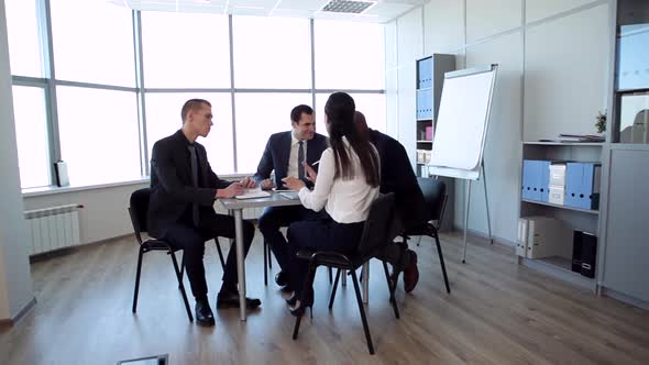 Meeting in the Spacious Office