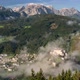 Hohenwerfen Castle in Austria. Foggy morning in Autumn Season - VideoHive Item for Sale