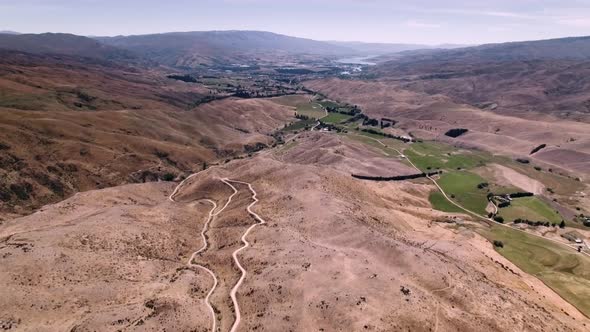 Scenic aerial panorama in New Zealand