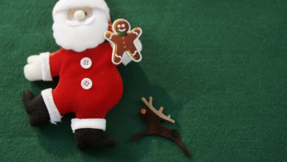 Santa claus on green background