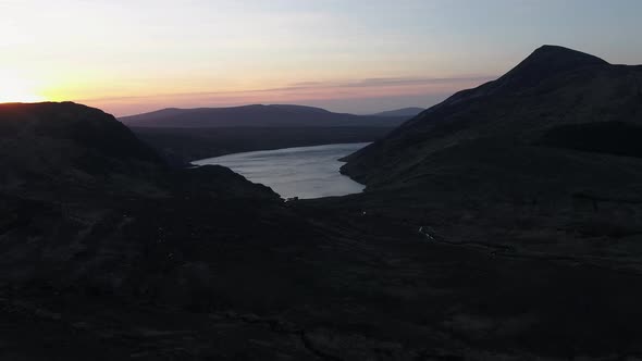 Aerial View of Lough Altan in County Donegal Ireland