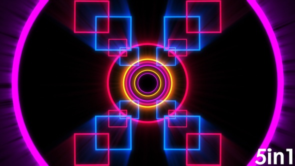 Vj Circle Neon Lights alt