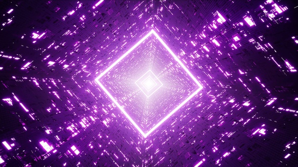 Glittering Purple Sci Fi Technology VJ Loop