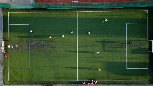 The Beginning of a Football Match and Scoring a Goal