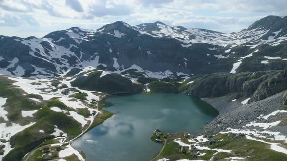 Kapetanovo Lake in Montenegro Sring Time