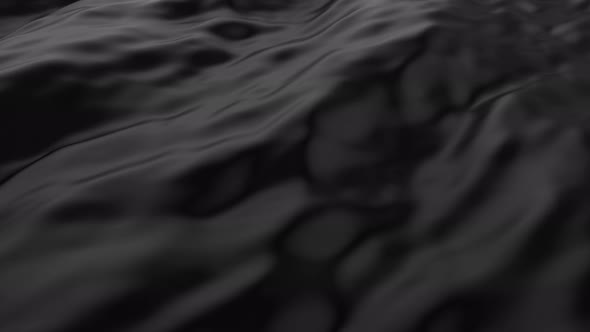 Abstract smooth surface with ripples on a black canvas