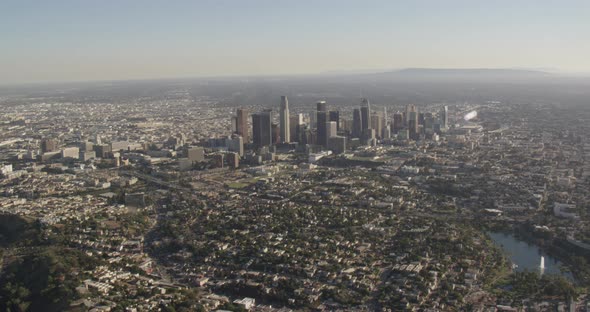 Aerial shot of blue sky over flat white clouds and fog, day