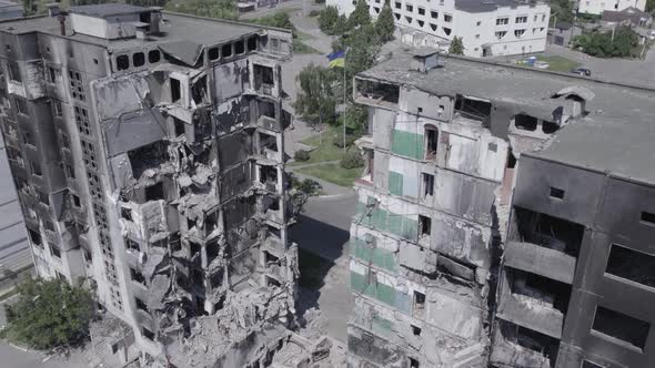 War in Ukraine  Destroyed Building in Borodyanka