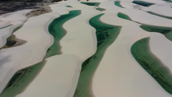 Lencois Maranhenses Brazil. Tropical scenery for vacation travel.