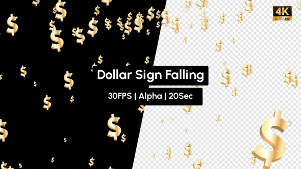 Dollar Sign Falling with Alpha