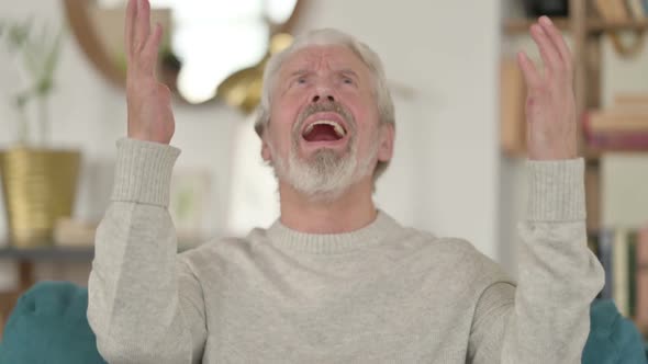 Angry Old Man Shouting and Screaming