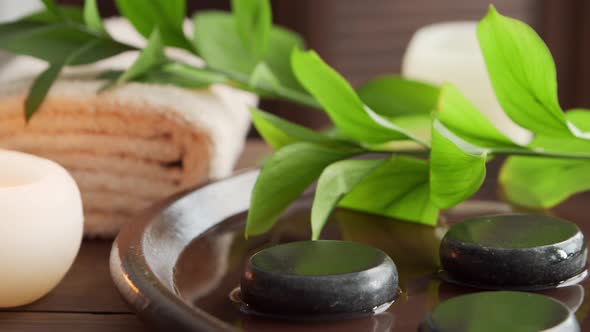 Spa background. Massage, oriental therapy, wellbeing and meditation concept.