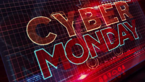 Cyber Monday broadcast on display screen