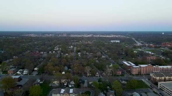 Columbia, Missouri - City in Midwest Landscape in United States, Aerial