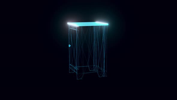 Small Furniture Hologram Rotating 4k
