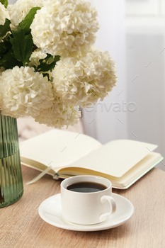 Composition with hydrangea flowers indoor. Spring plant / Photodune, Misc