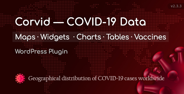 Corvid — Covid-19 data Maps & Widgets for WordPress