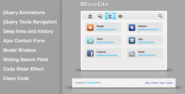 MicroSite, clean and smooth micro template