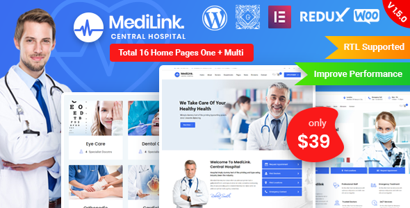 Medilink - Health & Medical WordPress Theme