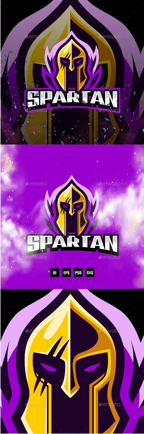 Spartan E-Sport and Sport Logo Template