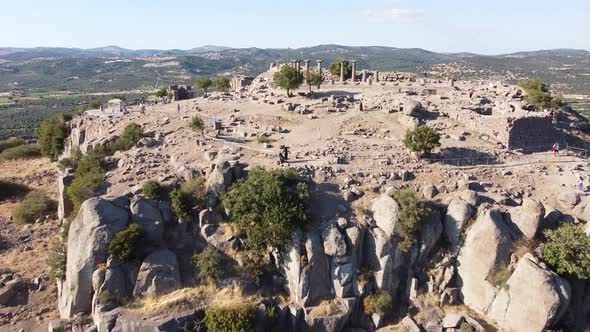 Aerial view of ancient ruins