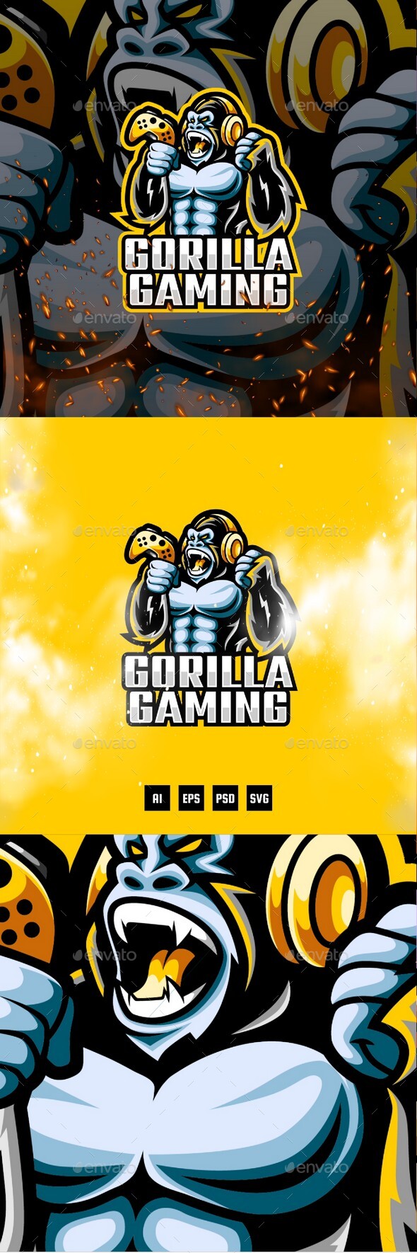 Gorilla Gaming E-Sport and Sport Logo Template
