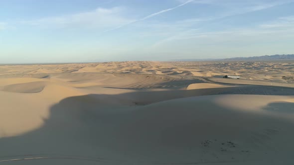 Aerial view of a truck in Yuma Desert alt