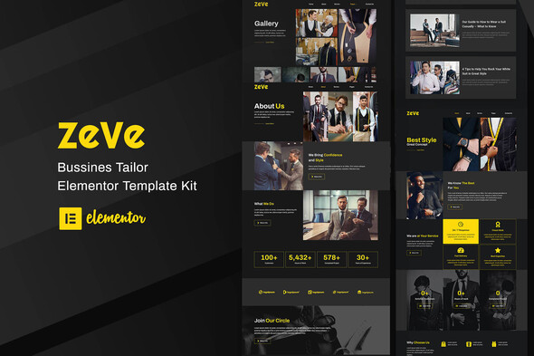 Zeve - Tailor Service Elementor Template Kit