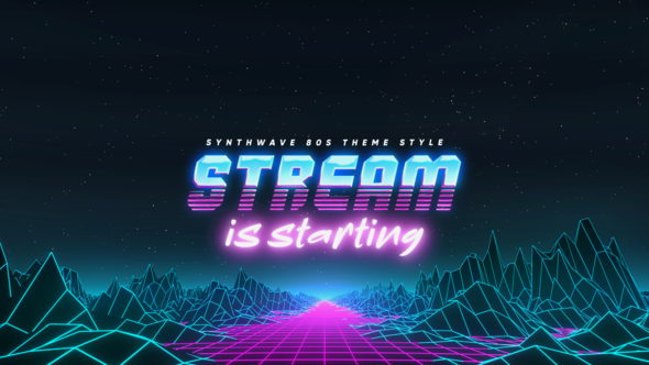Synthwave 80s Streamer Package