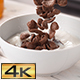 Cocoa Shell-Shaped Cereals Falling into Bowl with Milk - VideoHive Item for Sale