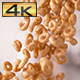 Handful of Falling Circle-Shaped Cereals - VideoHive Item for Sale
