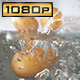 Unpeeled Potatoes Falling into Pot with Boiling Water - VideoHive Item for Sale