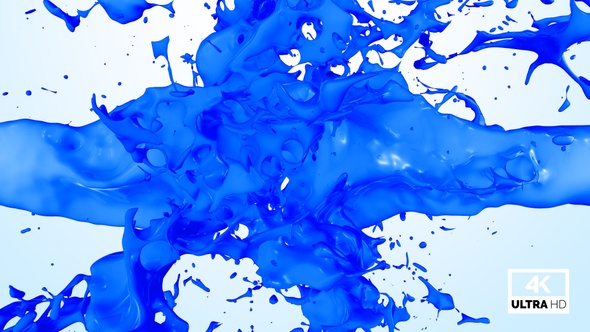 Blue Paint Splash Collision alt