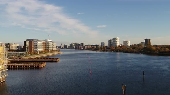 Flying Over Copenhagen Canal Drone Footage By Drone Rune 3