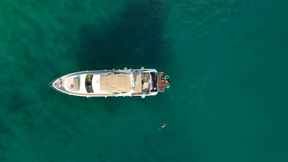 Yacht on the Port of the Mediterranean Sea Turkey Alanya