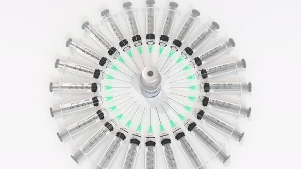 Vial with Hepatitis A Vaccine and Syringes alt
