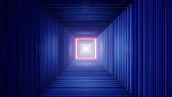 Square Light Blue Container Box Tunnel