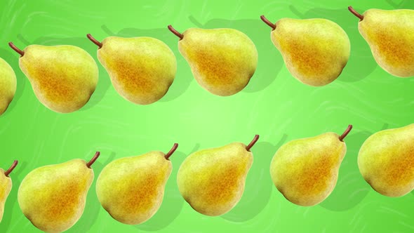 2D Pear Background 4K