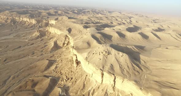 Flying over Dunes in the Desert