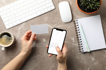 Female holding phone with empty screen. Workplace / Photodune, Misc