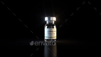 Covid Vaccine / Corona Vaccine Vial Ampule Syringe with Black Background / Photodune, Misc