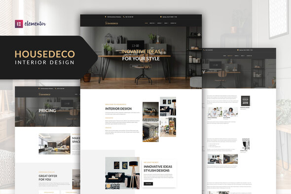 Housedeco - Interior Design Elementor Template Kit