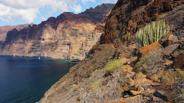 Aerial Spectacular View of Los Gigantes