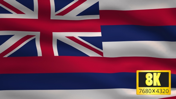 8K Hawaii State Flag Background