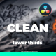 Clean Lower Thirds I Titles For DaVinci Resolve - VideoHive Item for Sale