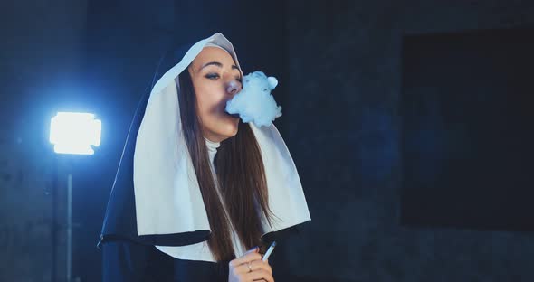 Nun Smoking
