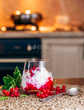 Ice Cream Dessert with Red Currant. / Photodune, Misc